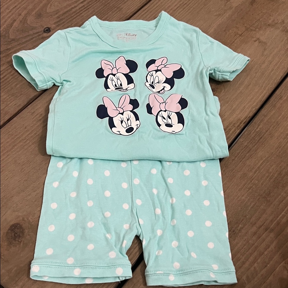 GAP Mint Green Minnie Mouse Pajama Set